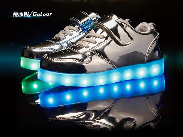 Product Introduction of JINTOHO High Quality Fashion Kids Led Shoes Fashion Waterproof Leather Sneakers Boys Girls Sport Light Shoes 23
