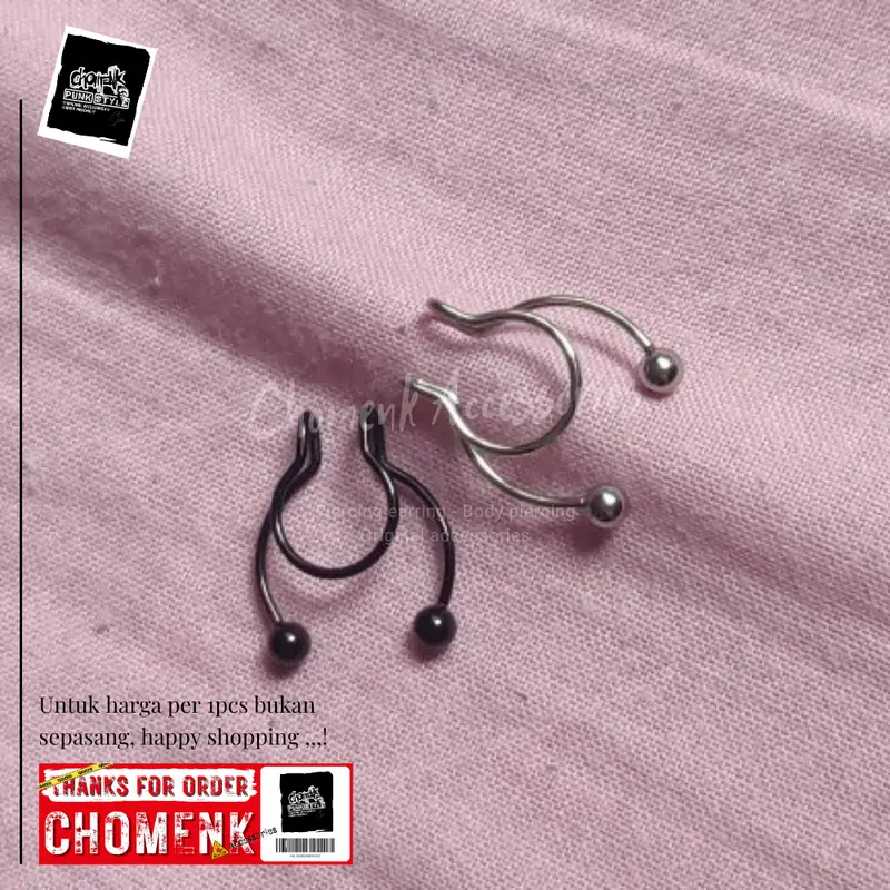 ANTING HIDUNG MAINAN TITANIUM ANTING TINDIK HIDUNG MAINAN NOSE TITANIUM 1PCS. 4