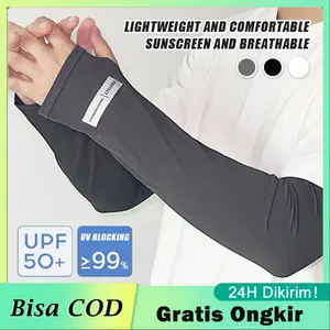 Sarung Tangan Lengan Anti UV Tabir Surya Es Sutra Motor Mobil UPF 50 - Manset Tangan Unisex Golf Olahraga - manset tangan handsock panjang anti uv for Unisex Outdoor Pelindung Lengan Manset UV protection Hiking Olahraga UPF 50