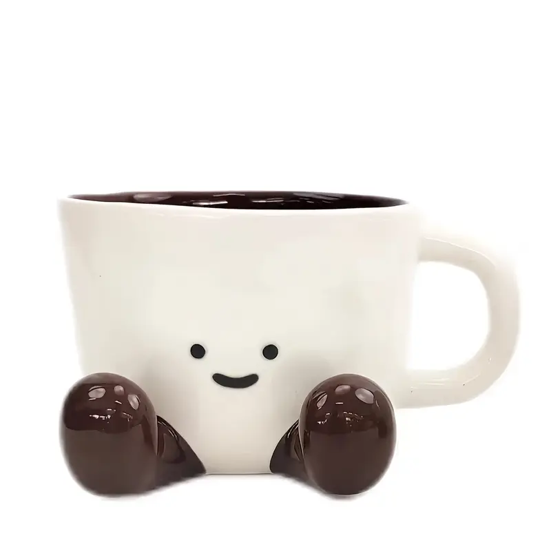 Whimsy & Co A Unique Cartoon Foot Ceramic Coffee Mug with Adorable Underglaze Decoration. Requiring No Assembly, It's an Ideal Birthday Present for Someone You Love or a Wonderful Souvenir to Keep. 2