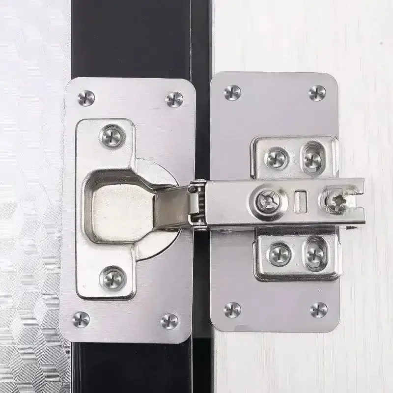 Bộ dụng cụ tấm phục hồi bản lề tủ, thép không gỉ, tấm gắn cửa, có vít và lỗ, cho đồ nội thất tủ bếp gia đình, có sẵn trong 2 / 4 / 10 cái 6