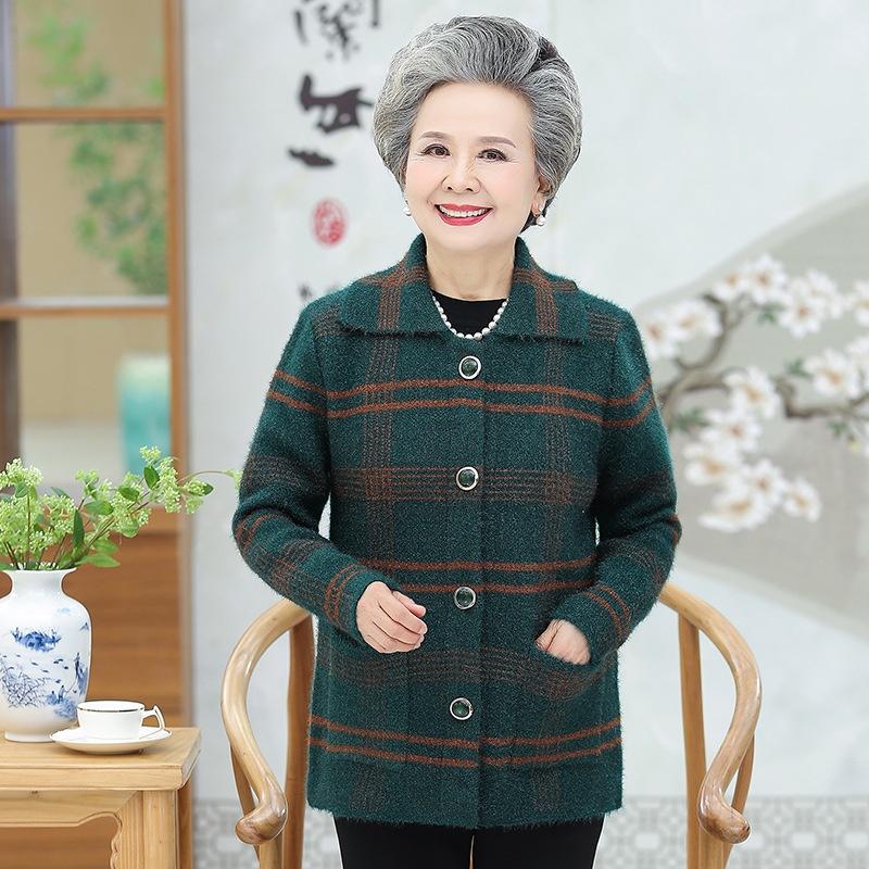 Áo Khoác Dạ Kẻ Trung Niên Cao Cấp Cho Người Già Người Cao Tuổi Liao Shop Làm Quà Tặng Bà Tặng Mẹ Dịp Lễ Tết Top Jacket Nữ Nhung Jean Màu Đỏ Mận Nâu Vàng Bò Kích Cỡ M L