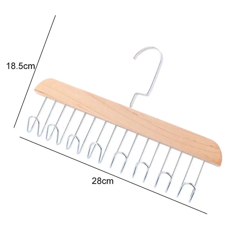 Móc treo có 8 móc, Gói 5, Thích hợp để treo Suspenders, Khăn Quàng cổ, Cà Vạt, Thắt lưng, Móc treo dây đai không trơn trượt, Thích hợp để làm khô quần áo trẻ Em Bé và người lớn, Móc treo kẹp treo quần áo 4