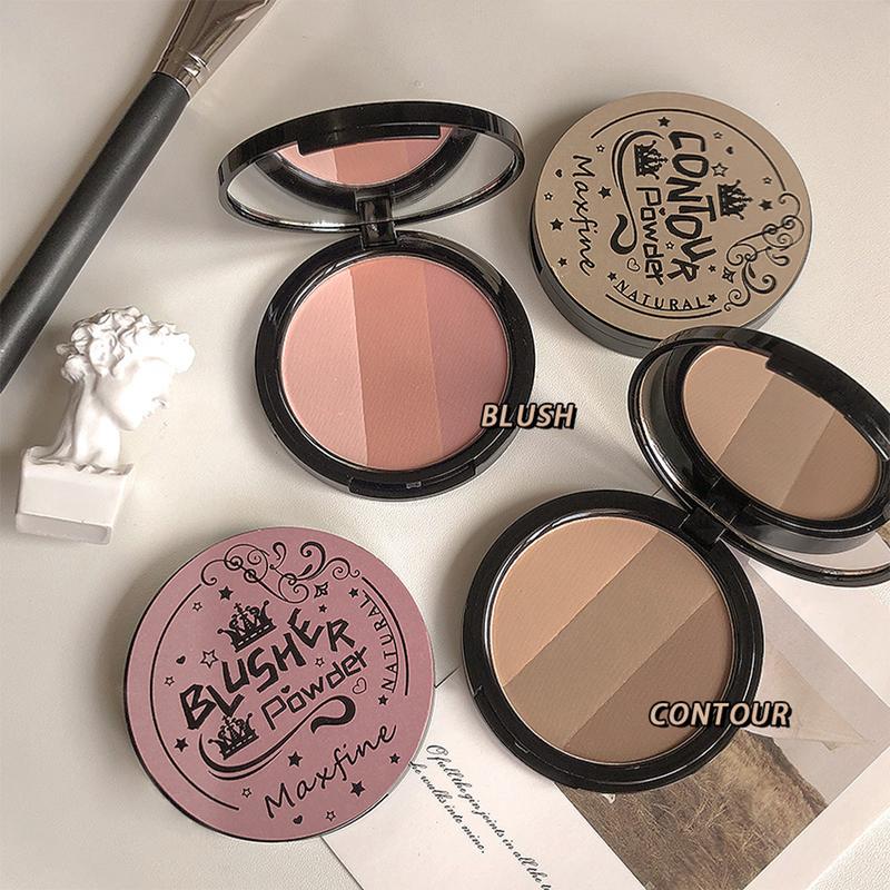 Product Introduction of 3 Colors Contouring Blush Powder Palette Cosmetic Long Lasting Natural Stereoscopic Face Shading Powder Contour Powder Palette 31