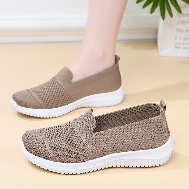 Product Introduction of Giày Nữ, Thiết Kế Đặc Biệt, Hàng Mới Về, Ngoại Cỡ, Chất Liệu Flyknit Thoáng Khí, Giày Đế Bằng, Thích Hợp Đi Làm, Bề Mặt Lưới, Mỏng, Phong Cách Đi Chơi 6
