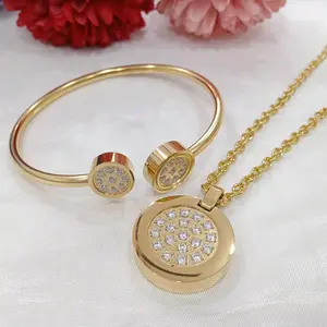 ( Bayar Di Tempat) Satu Set Gelang Kalung Quantum Pendant Permata Bio Energi