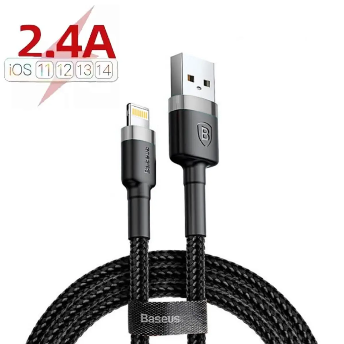 Cáp Sạc Nhanh 2.4A Cho  iphone Baseus - Siêu Bền - Bảo Hành 12 Tháng. Phụ Kiện Sạc Điện Thoại