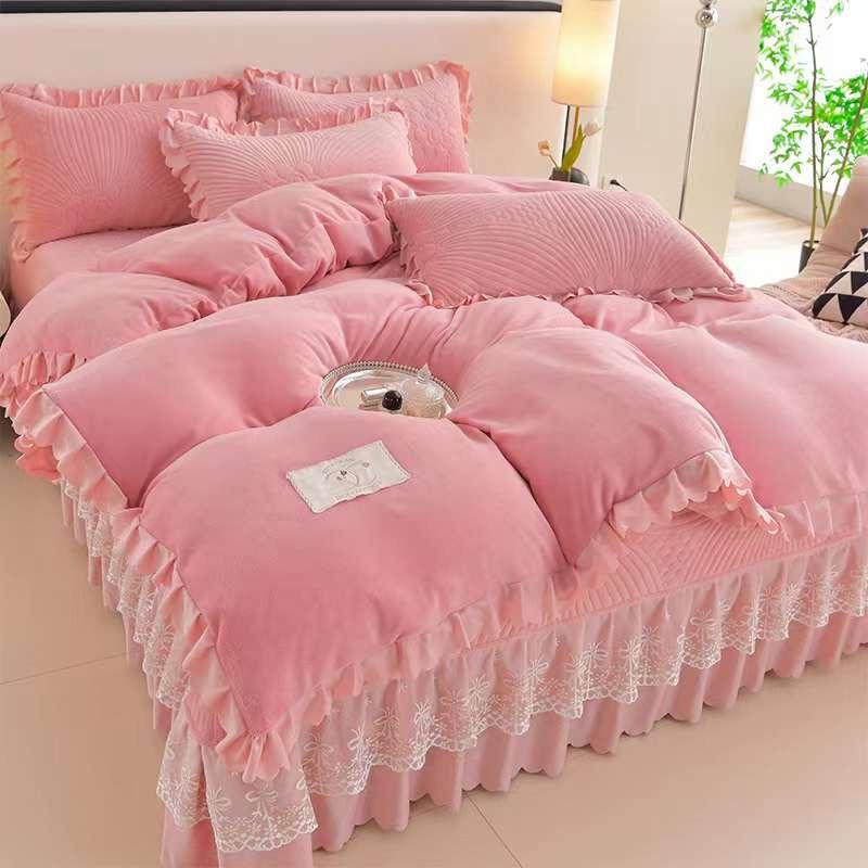 chăn ga gối nỉ nhung sữa, 7 màu, ga fullsize, vỏ chăn chưa có ruột, thiết kế nữ tính trẻ trung sang trọng đẳng cấp đa dạng bền