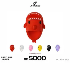 Pin Sandal Hiasan Sandal Aksesoris Pin Karakter Kartun Hiu Lucu Aksesoris Sepatu Sandal Pin Motif Mainan Lucu