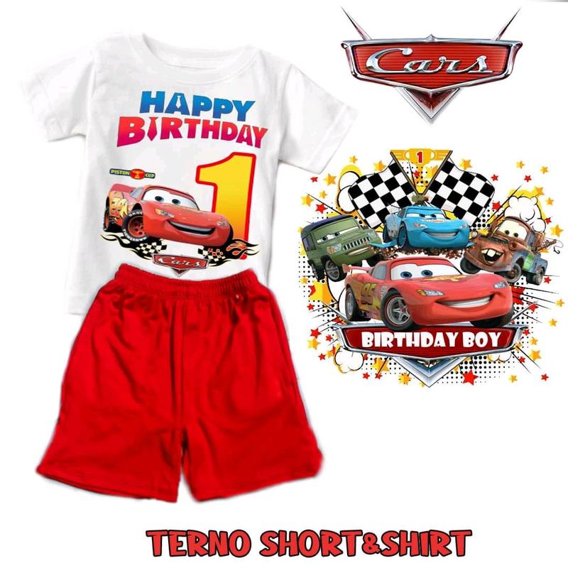 cars birthday outfit terno short - TikTok Shop Philippines