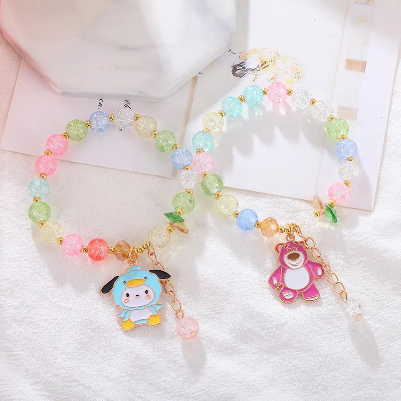 Vòng Tay Hạt Pha Lê Hoạt Hình Dễ Thương Cho Trẻ Em Ins Quà Tặng Cho Bé Gái Phụ Kiện Thời Trang Cho Trẻ Em 5
