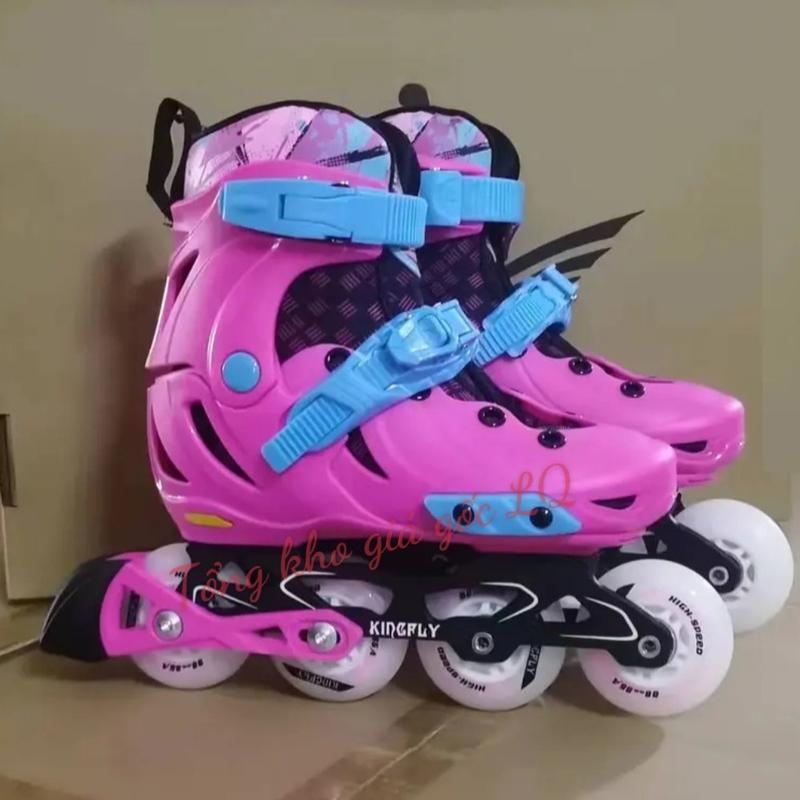 Giày trượt patin chính hãng Kingfly. Giày patin trẻ em bánh cao su, patin có bánh phát sáng, Patin Kingfly trẻ em. TẶNG Bảo vệ chân tay 6 chi tiết + túi đựng giày mang tiện lợi. Sport