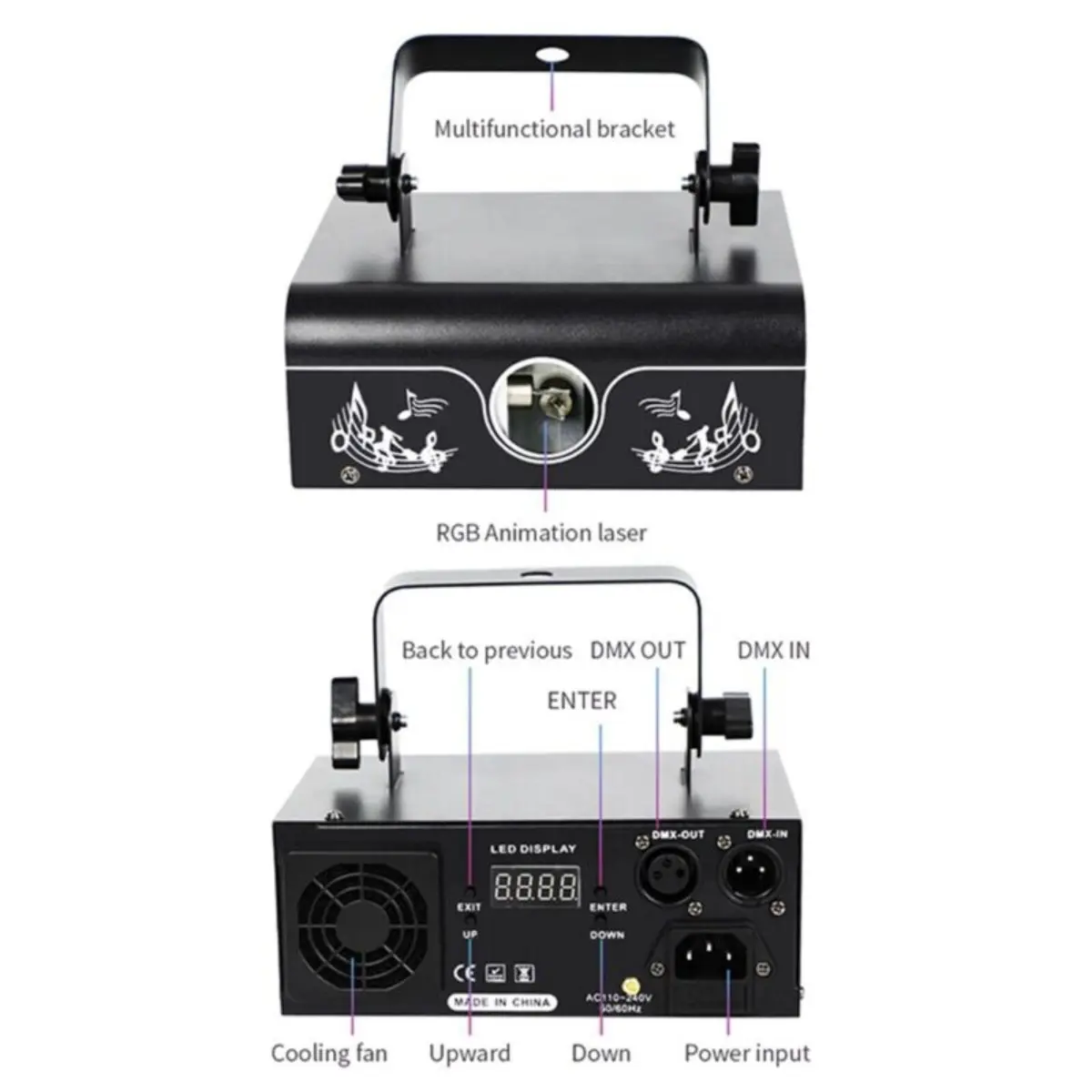 Đèn laser bay phòng chuyên nghiệp 3D cực ảo cho vũ trường, bar, karaoke, hơn 100 hiệu ứng vịt, cá voi, cáo, hình khối...