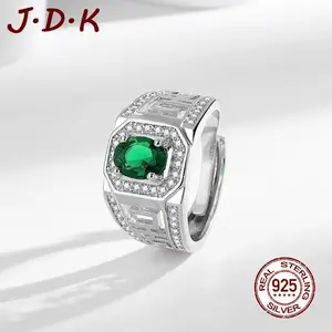 JDK Penjualan Panas Baru Zamrud Pria Cincin 5A Zirkon Fashion Mendominasi