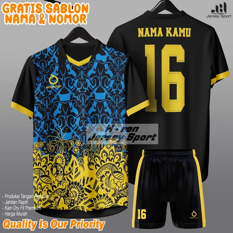 cod Setelan bola Costum Nama Nomor futsal voli baju celana dewasa jersey terbaru grade kualitas olahraga grade printing 5