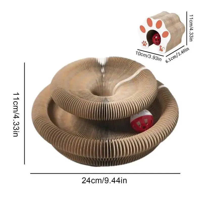 Foldable Cat Toy, Durable Funny Cat Scratcher with Bell, Durable Cat Scratching Toy, Funny Interactive Pet Paws Kitten Scratching Toy, Pet Supplies for Indoor Outdoor Use, Cat Toys, Pet Products Tools 1