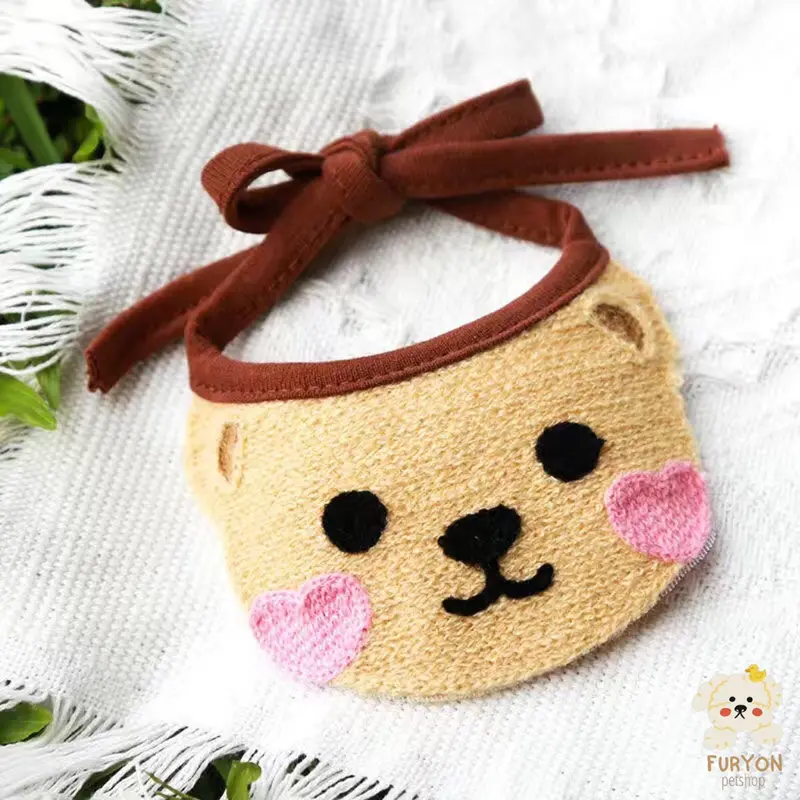 Kalung Bandana Scarf Leher Anjing Kucing Kecil Model Beruang 6
