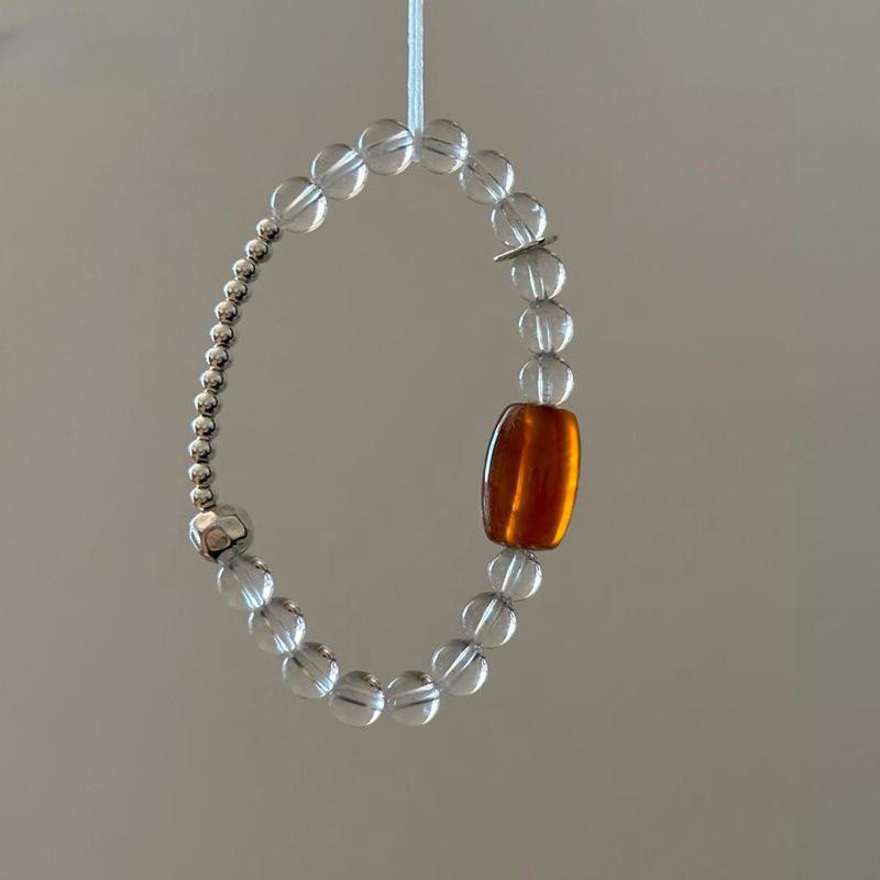 Product Introduction of Small and exquisite white crystal bracelet with versatile design, simple yet luxurious 9