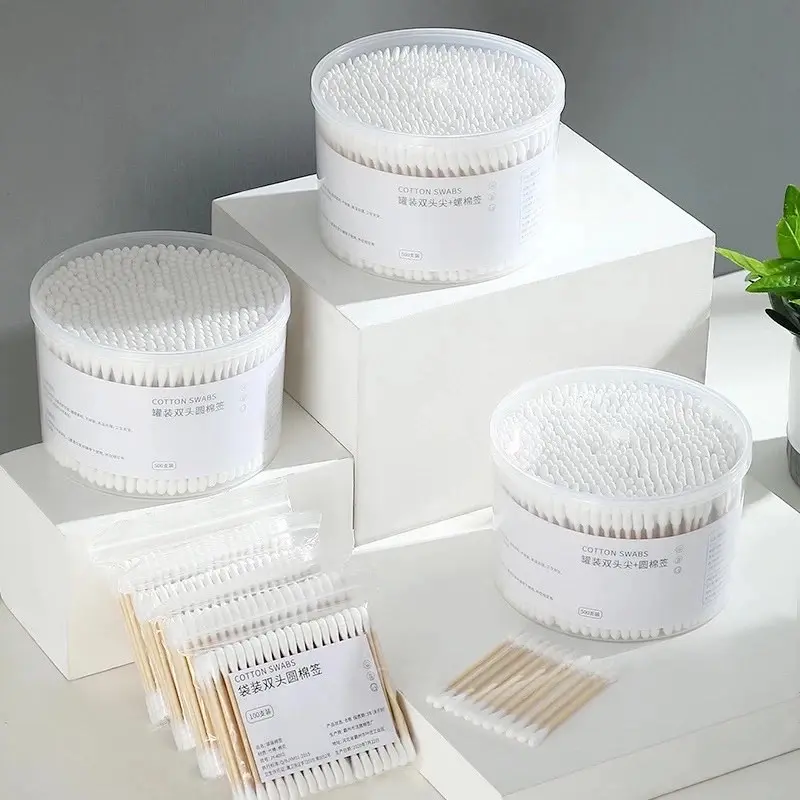 ￼[COMBO] 3 Hộp 1500 que tăm bông ngoáy tai thân gỗ 2 đầu tròn xoắn thân thiện với môi trường, tăm bông ngoáy tai tiệt trùng