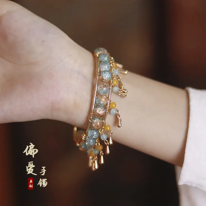 Ancient Style Bracelet Dunhuang Flying Apsaras Handcrafted Exotic Bohemian Charm