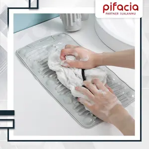 Papan Cuci Baju Silikon Alas Pencuci Pakaian Kain Pel Foldable Serbaguna