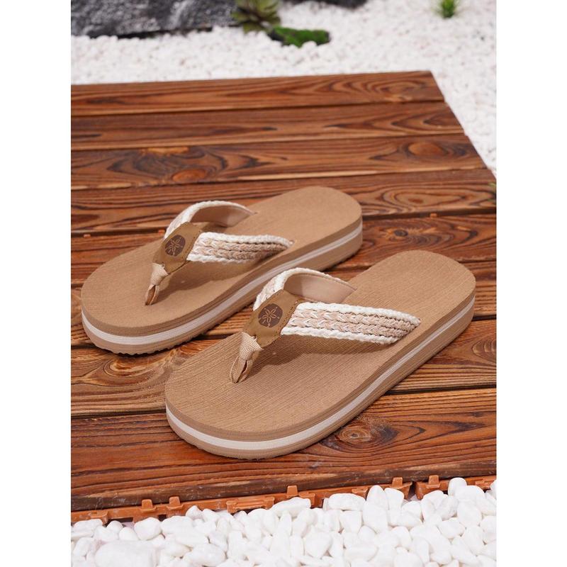 Popular Women's Fashionable Casual Thong Sandals, Lightweight And Comfortable Summer Outdoor White Flip Flops 7