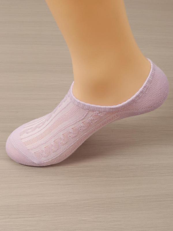 Women's 10 Pairs Textured Invisible Socks, Casual Soft Comfy Breathable Socks For Daily Wear, Women's Socks & Hosiery 4