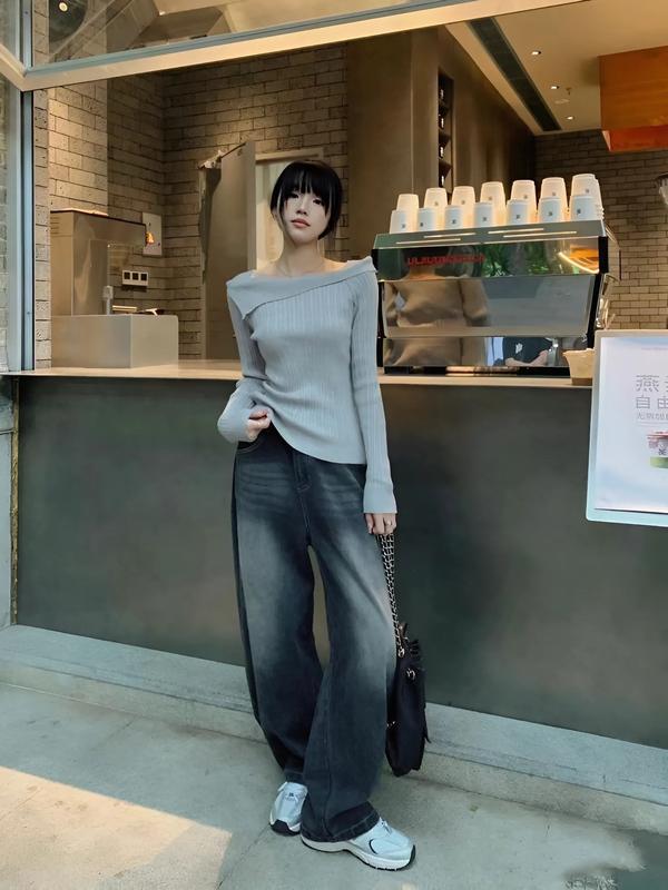 Quần Bò Xuông Ống Rộng Wash Cạp Cao MIAA Form Rộng Màu RETRO, Quần Jean Ống Rộng Suông Nữ lưng cao có BIGSIZE S-2XL Pants Baggy | BigBuy360 - bigbuy360.vn