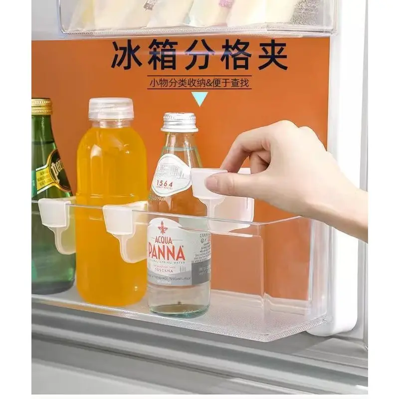 Tấm Vách Ngăn Tủ Lạnh, Phong Cách Nhật Bản, Cửa Bên, Thiết Kế Sáng Tạo, Bảng Sắp Xếp Và Phân Loại Lưu Trữ, Kẹp Bảng Điều Khiển Lưới, Thông Dụng, Đa Năng, Kẹp Thẻ 8