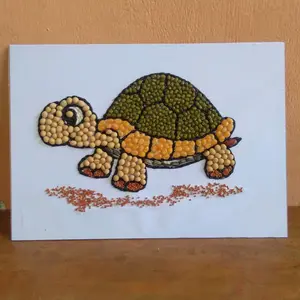 kolase biji bijian turtles prakarya sekolah