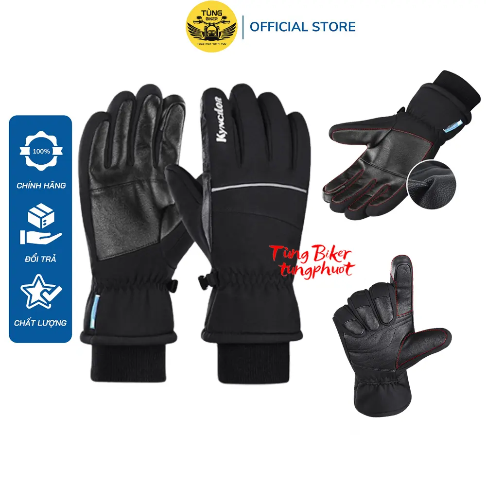 Găng Tay Xe Máy Chống Nước, Giữ Ấm Cực Xịn, Dùng Được Cảm Ứng KYNILOR Bao Tay Chống Trơn Trượt