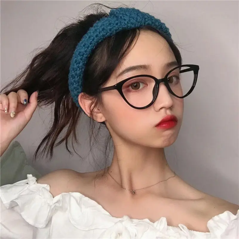 BISA COD F5538 Kacamata Anti Radiasi  / Kacamata Wanita Gaya / Kacamata Anti UV Hitam Lensa Plastik Putih Eyewear Glasses 1
