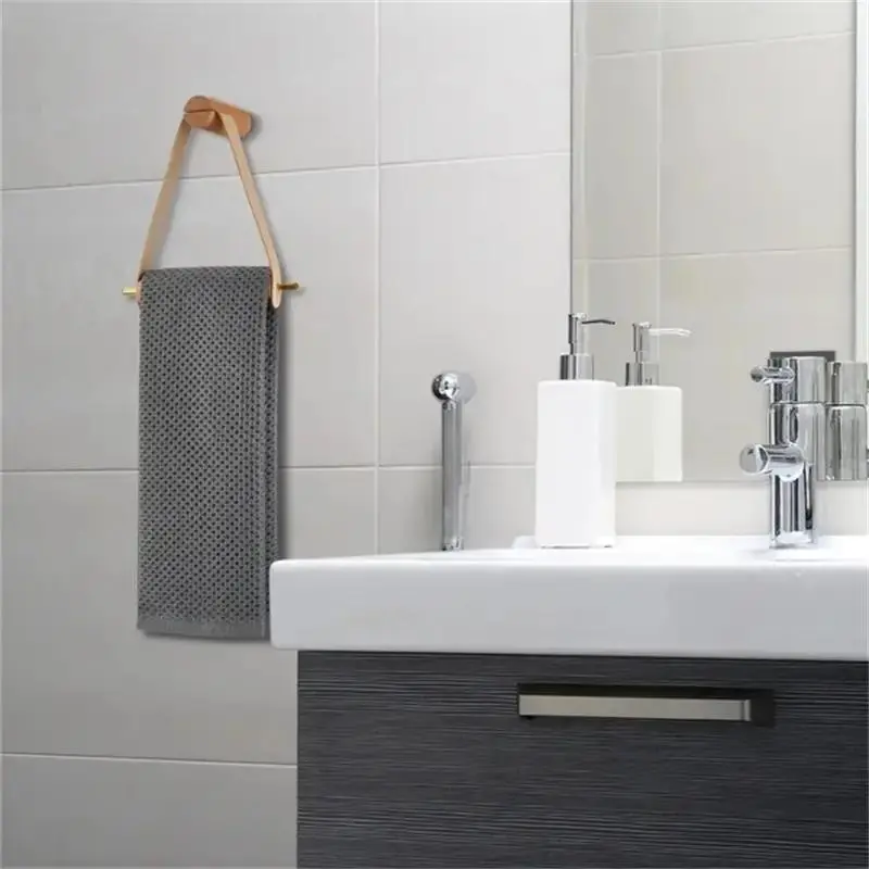 Wooden Toilet Paper Holder, Vintage Design Toilet Roll Holder with Screws, Wall Mounted Rustic Paper Towel Holder, Bathroom Accessories 2