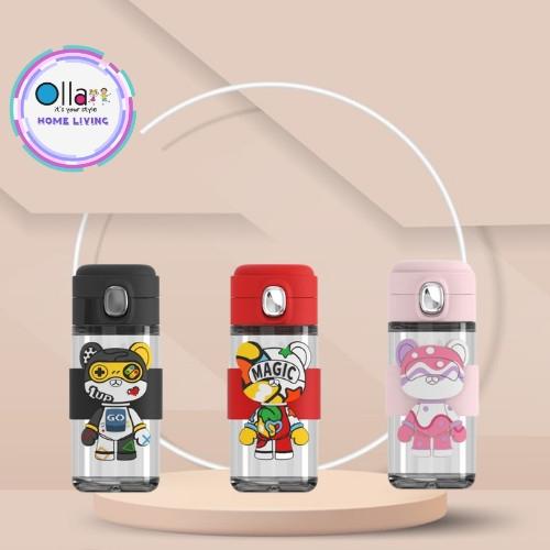 Gambar Glass Bottle Anak Lucu With FilterTea Anti Tumpah 380ML // MCC-562 - Red dari Ollahomeliving Kota Bogor Tokopedia