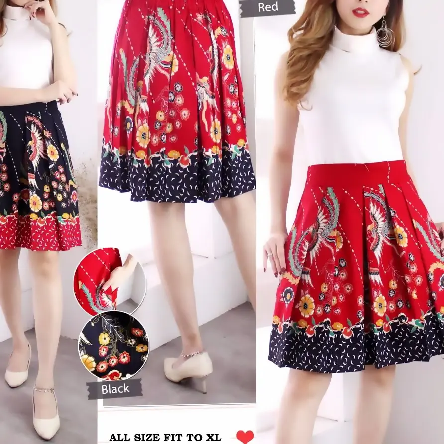 ROK ZARA KOREA STYLE PENDEK batik pekalongan