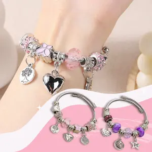 BISA COD G6762 Gelang Silver Charm Love Wanita / Gelang Cewek Estetik Love Series / Gelang Aksesoris Fashion Wanita