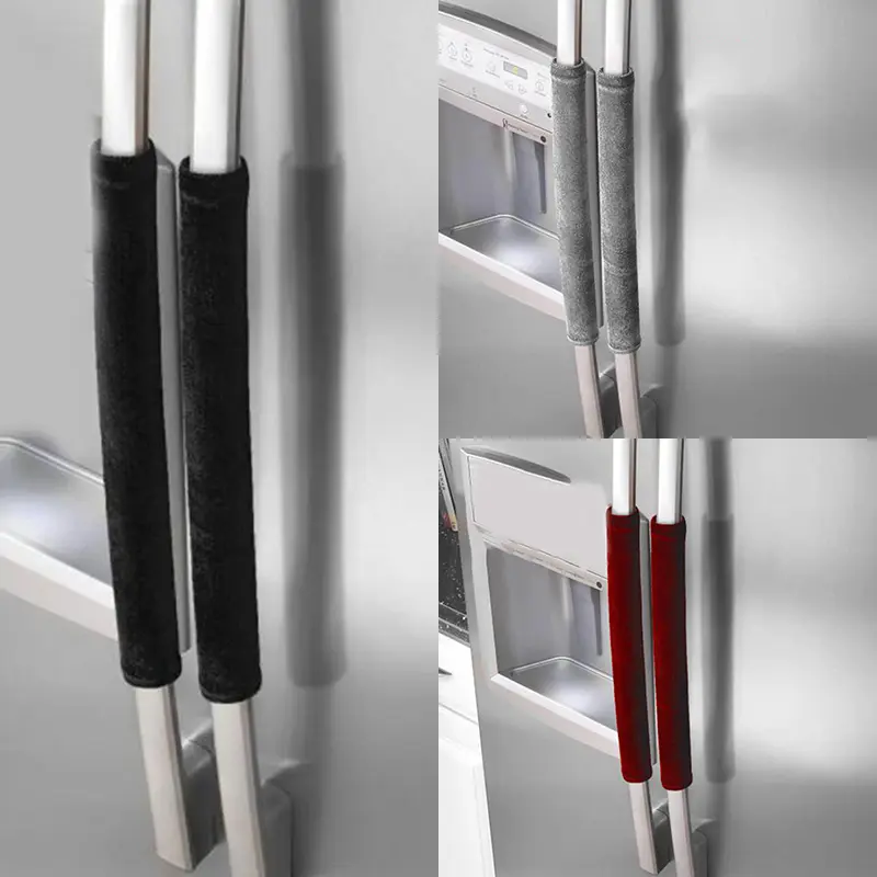 1 Pair Refrigerator Handle Covers Home Kitchen Appliance Door Knob Covers Double-Door Fridge Door Handle Covers<GRL BAG>