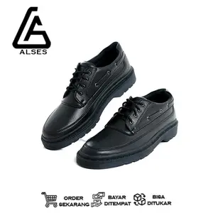 MNC - SepatuPantofel Formal Pria Dokmart Hitam Tali Perkantoran Nikahan Kerja Casual Black Docmart Kulit PU Shoes  Pesta Kasual Guru