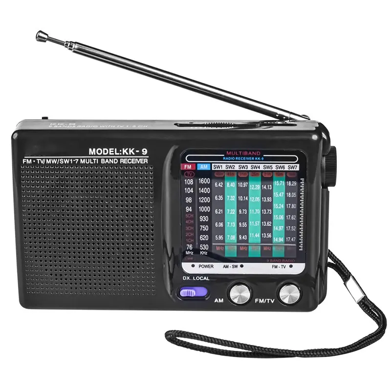 Radio Mudah Alih AM / FM / SW, logistik dan pengangkutan luar negara, dikendalikan untuk kegunaan dalaman, luaran dan kecemasan, dengan pembesar suara dan bicu fon kepala Audio Amplifier