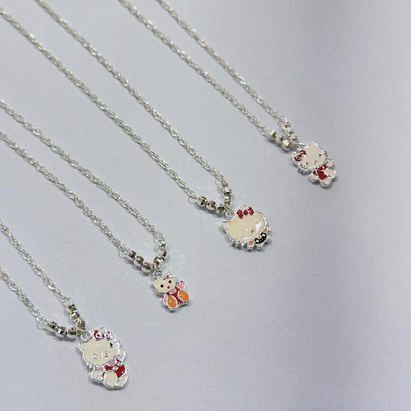 Hoàng Phát Dây Chuyền Bạc Cho Bé Mèo Kitt.ty Nhiều Kiểu Dáng DB05 KHÔNG XI KIM