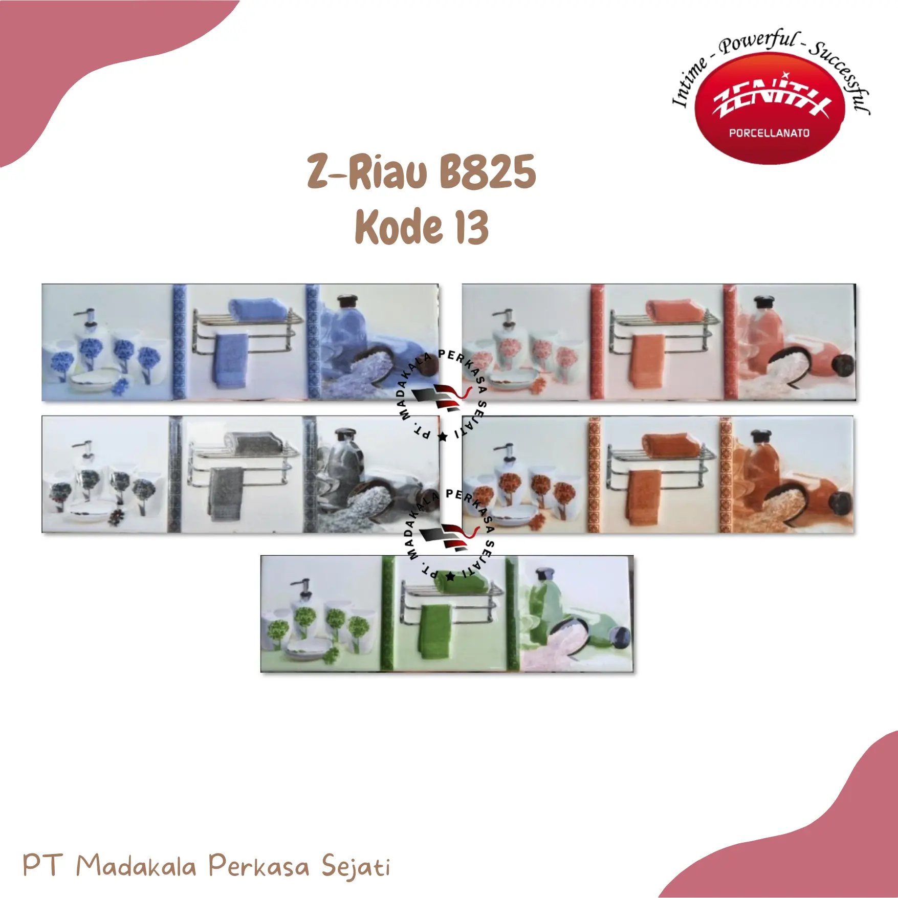 Keramik Dinding List Moulding Ukuran 8x25cm (Z-Riau B825/13)