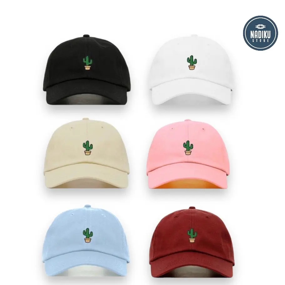 Topi baseball aesthetic kaktus, topi fashion, topi baseball, topi kaktus, topi bordir Pengait