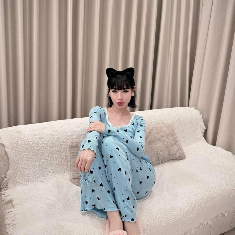 Set đồ thun pijama hoạ tiết xinh xắn 3