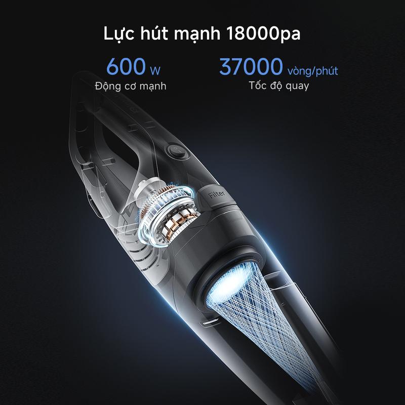 Product Introduction of FS Máy hút bụi gia đình Simplus XCQH014, lực hút mạnh 18000pa, 3 đầu hút thay thế, dây dài 4.5M Làm Sạch Dễ Dàng Bảo hành 1 năm chỉ đổi không sửa 14
