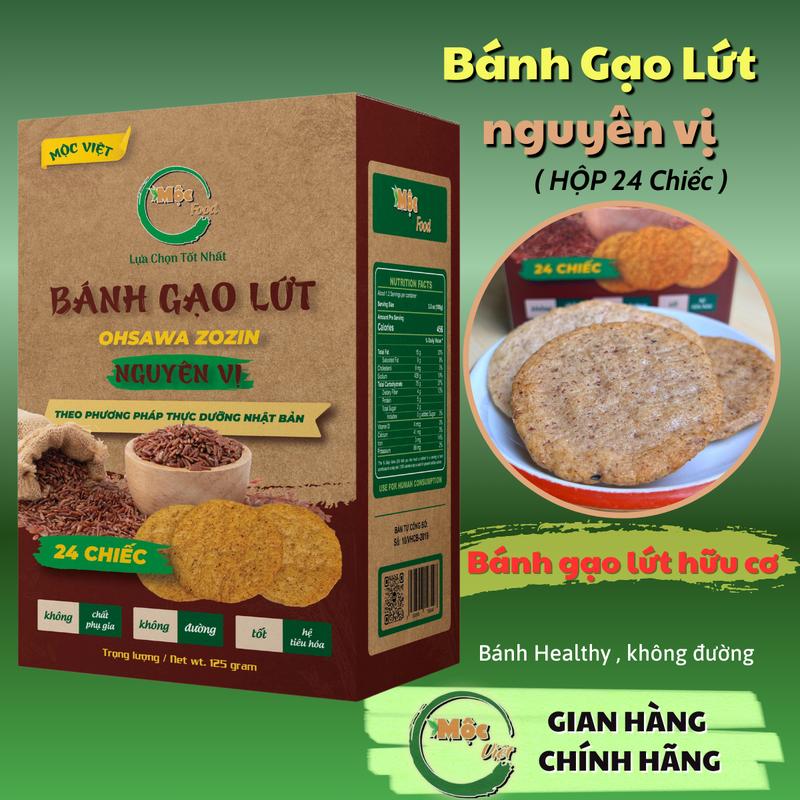  Bánh gạo Lứt  Hữu cơ  Bánh không đường  Bánh healthy  Mộc Việt 