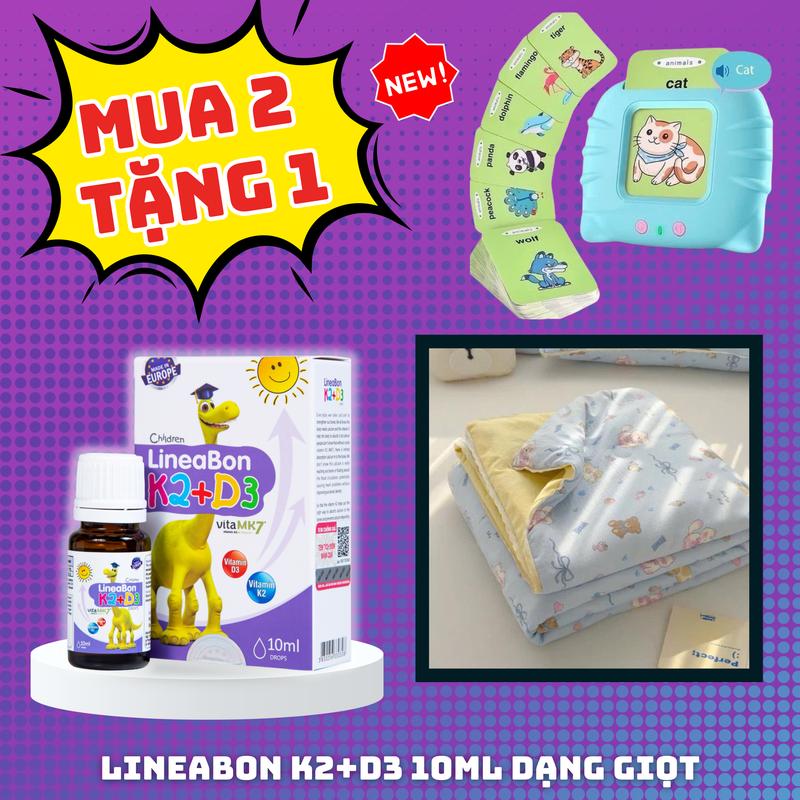 [QUÀ TẶNG HẤP DẪN] Combo 2 Lọ LineaBon vitamin D3 K2 10ml - Vitamin tăng chiều cao cho bé chính hãng