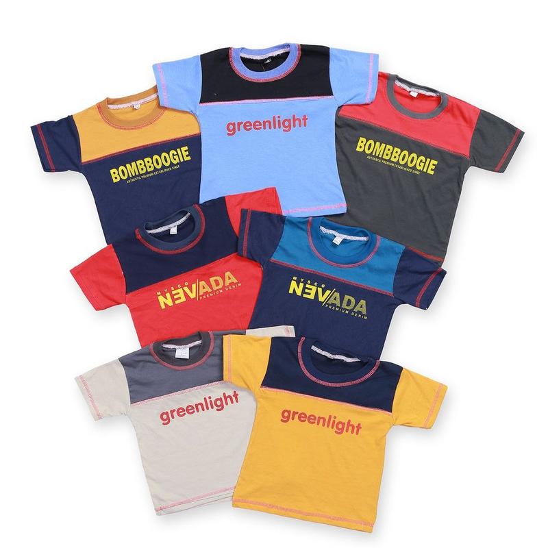 Product Introduction of Paket 5 Pcs Kaos Baju Harian Anak Murah Laki Laki Perempuan Cowok Cewek Katun Kombinasi Umur 1 - 12 Tahun 11