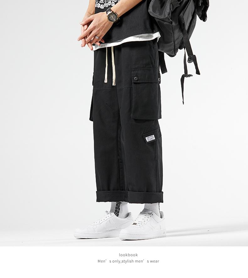 Product Introduction of 2025 Men's Work Pants, American Style, Loose Fit, Straight Cut, Easy to Match with Outfits, Summer INS Fashion Tide Handsome High Quality Man Clothing 10