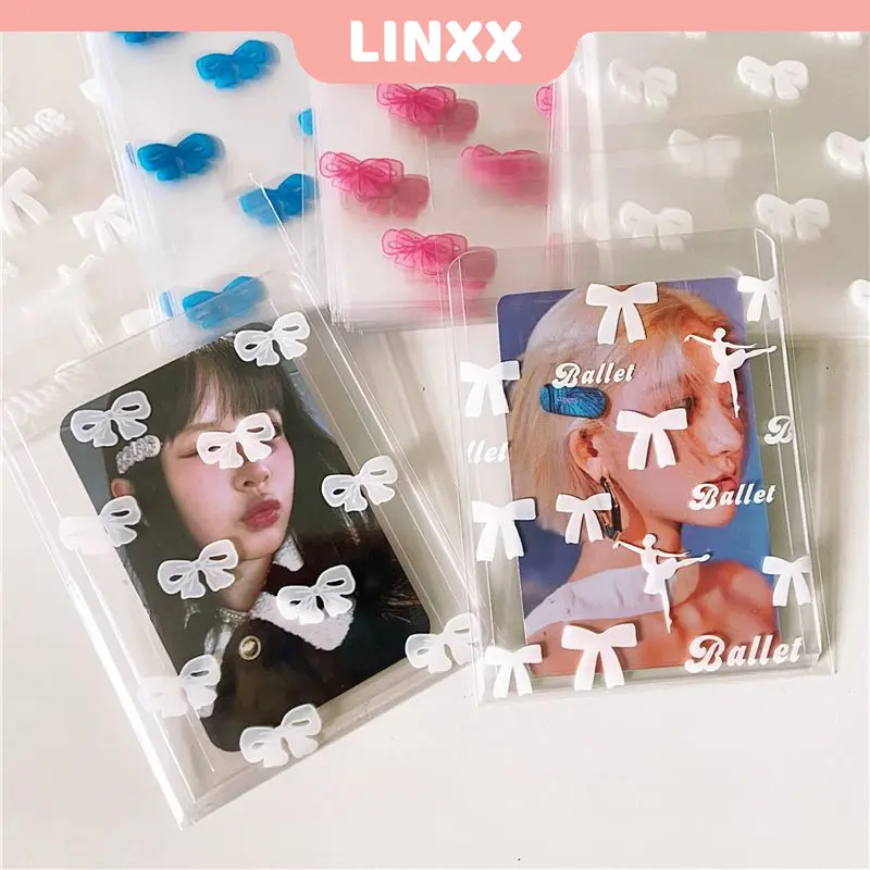 ถุงปิดผนึก กุทัณฑ์บัลเล่ต์ LINXX 50 ชิ้น โปร่งใส ปลอกการ์ด เหมาะสำหรับโฟโต้การ์ดและการ์ด Lomo กระเป๋าใส่บัตรกันกระแทก