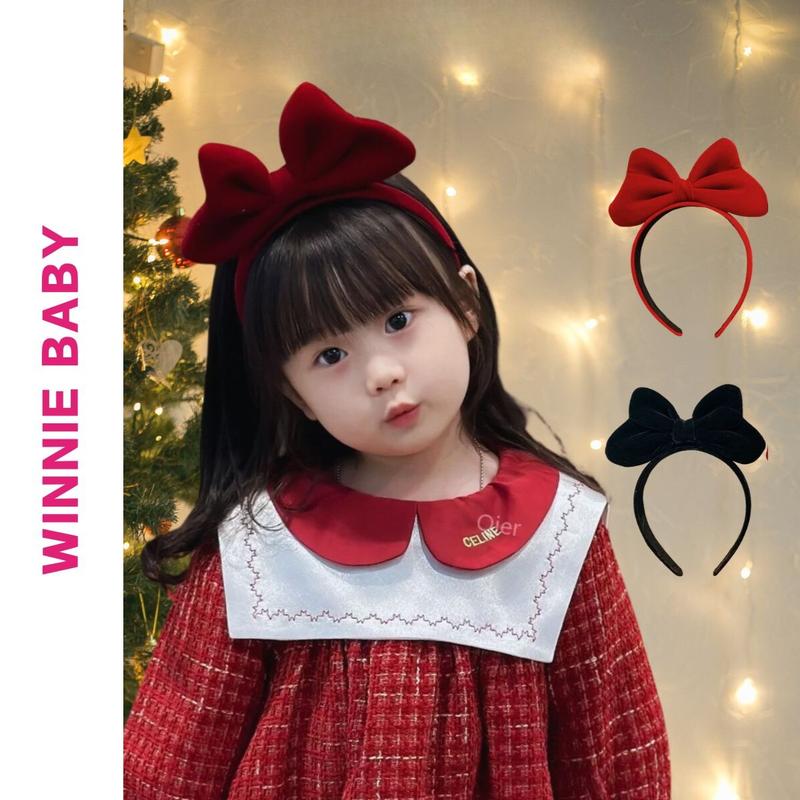 Bờm Cài Tóc Đính Nơ Phong Cách Hàn Quốc Dễ Thương Cho Bé Gái Dịp Giáng Sinh, Noel, Christmas, Năm mới, Tết, New Year